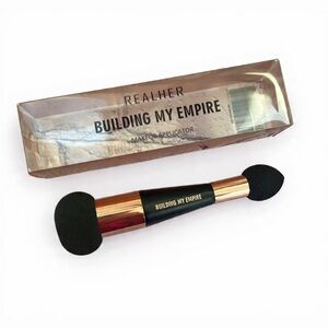 RealHer Building My Empire Dual-Ended Makeup Applicator - Black & Rose Gold
